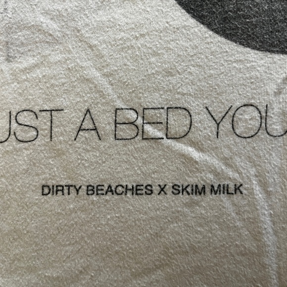 DIRTY BEACHES X SKIM MILK white t-shirt (No Tag) - Picture 4 of 6
